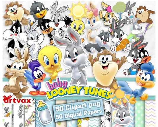 Cute Baby Looney Tunes Png Bundle, Looney Tunes Birthday PNG