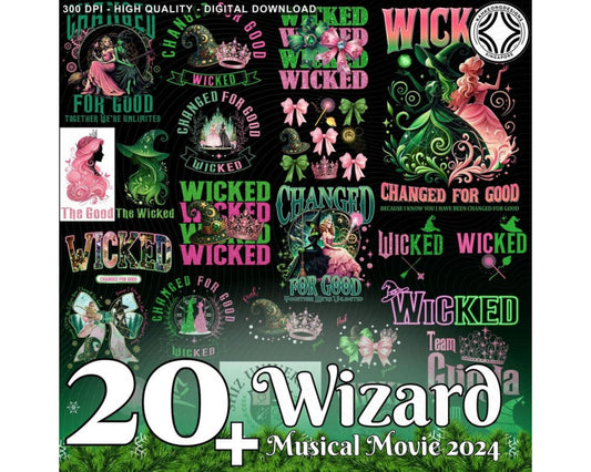 20 Wizard Musical Movie 2024 Png Bundle, Changed For Good Png,Broadway