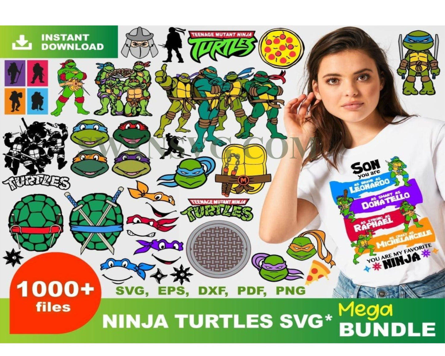 Ninja Turtle Bundle Svg, Trending Svg, Ninja Svg