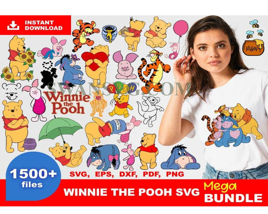 1500 Winnie The Poor Bundle, Trending Svg, Pooh Svg