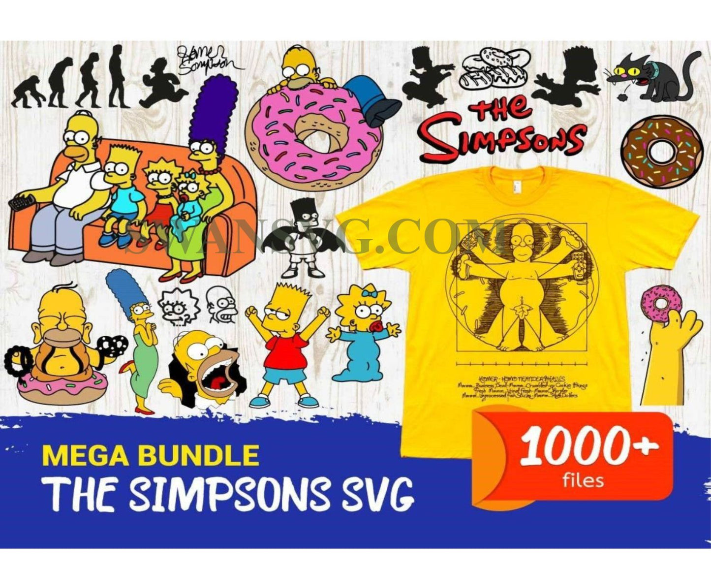 1000 Simpsons Bundle Svg, cartoon Svg, Simpsons Svg