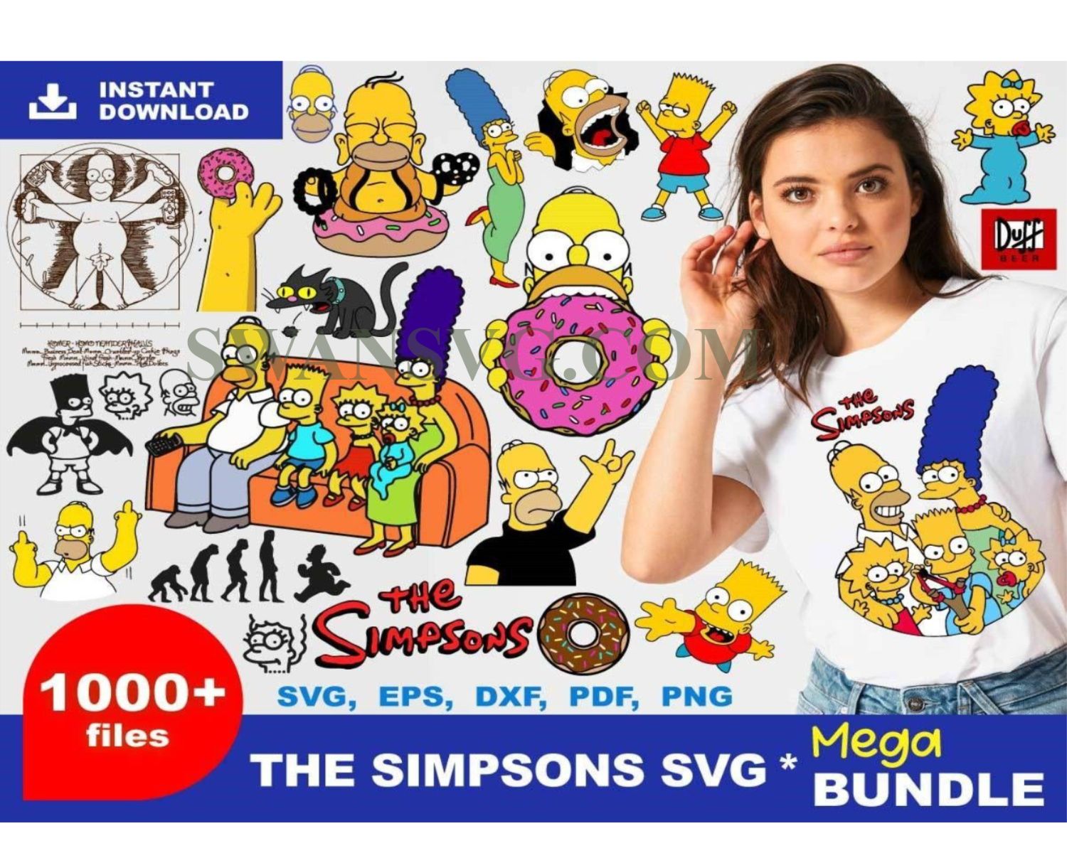 1000 Simpsons Bundle Svg, cartoon Svg, Simpsons Svg – SwanSvg