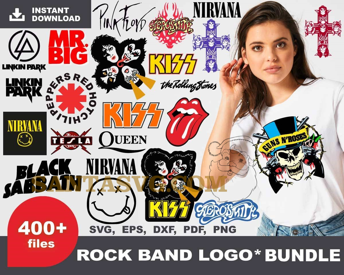 400 Rock Brand Logo SVG, Rock Band Svg, Bundle Rock Band