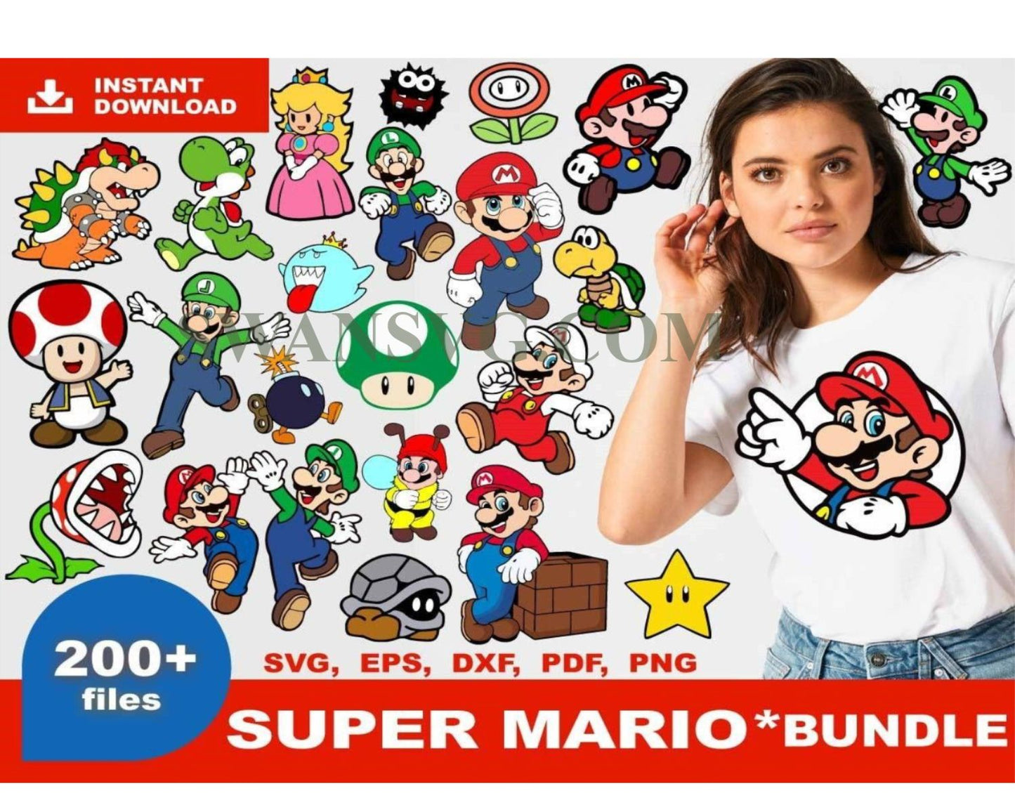 Super Mario Bundle SVG, Super Mario Svg, Super Mario Game Svg