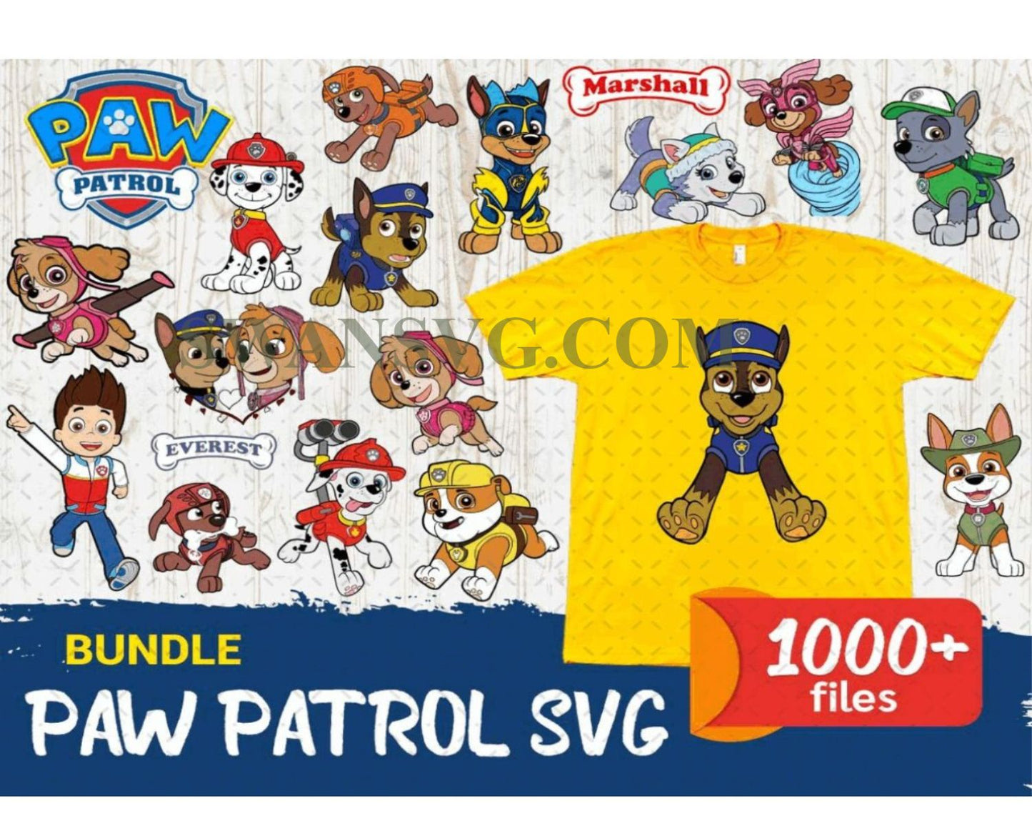 1000 Bundle Paw Patrol SVG, Paw Patrol Mega Bundle Svg, Paw Patrol