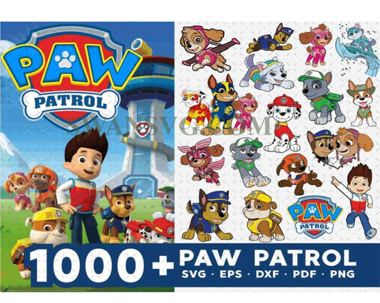 1000 Bundle Paw Patrol SVG, Paw Patrol Mega Bundle Svg, Paw Patrol