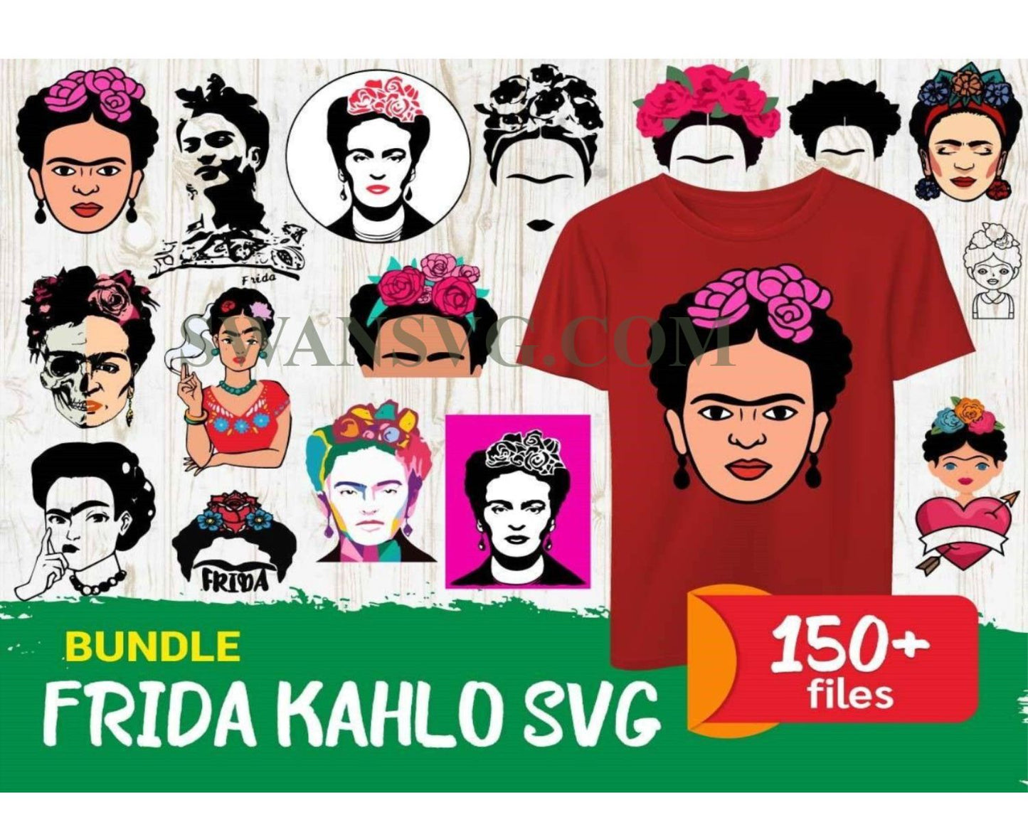 150 Bundle Fra Kahlo SVG, Fra Kahlo Bundle Svg, Fra Kahlo Faces Svg