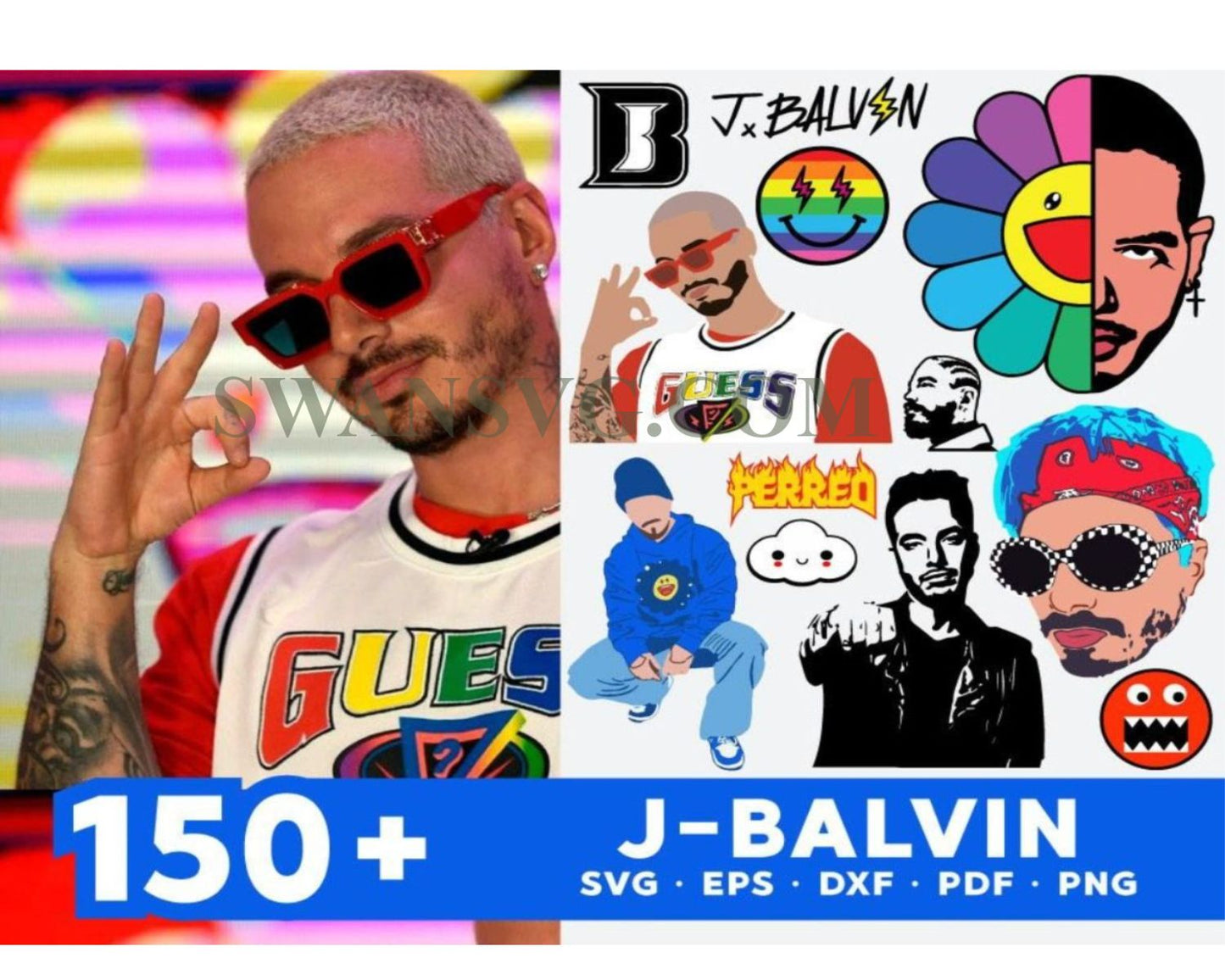 150 Bundle J Balvin SVG, J Balvin Svg, Trending Svg, J Balvin Svg