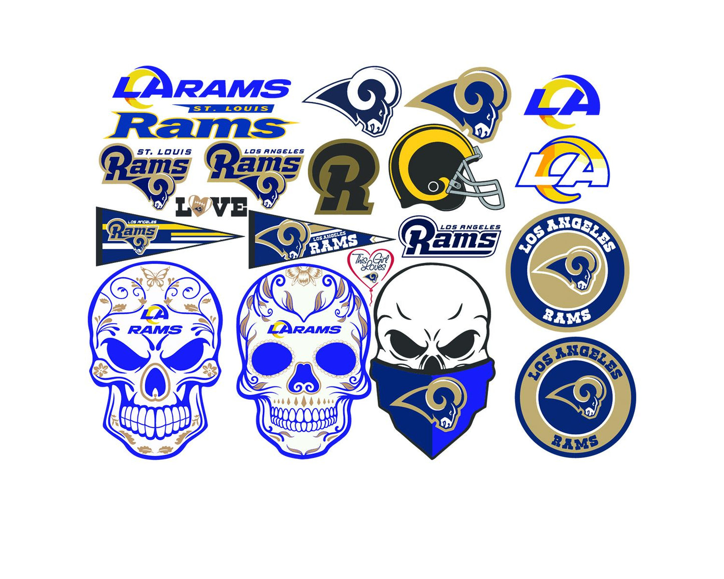 Los Angeles Rams Bundle Svg, Rams Svg, Rams logo svg, Nfl svg