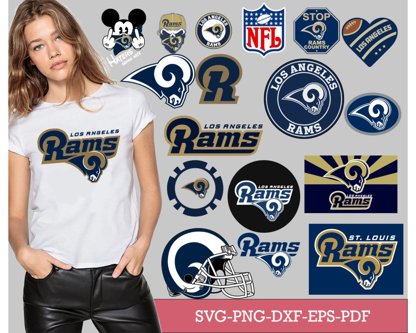 Los Angeles Rams Bundle Svg, Rams Svg, Rams logo svg, Nfl svg