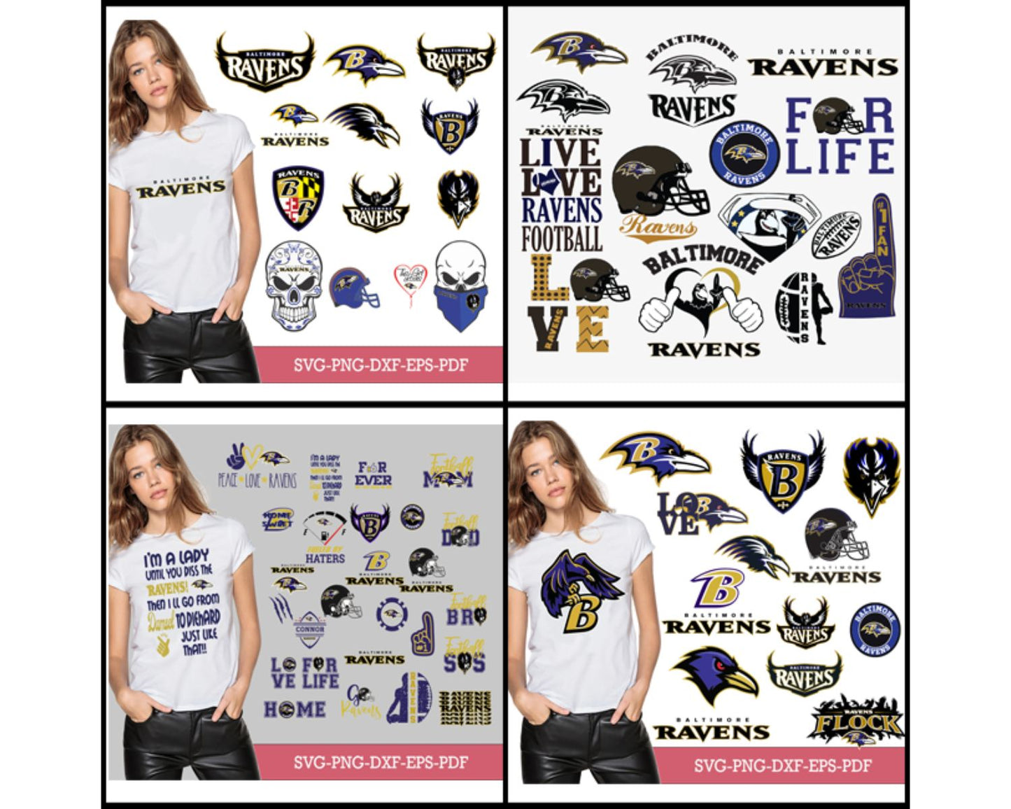 Baltimore Ravens Bundle Svg, Ravens Svg, Ravens logo svg, Nfl svg