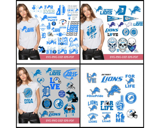 Detroit Lions Bundle Svg, Lions Svg, Lions logo svg, Nfl svg