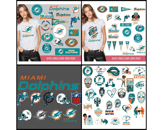 Miami Dolphins Bundle Svg, Dolphins Svg, Dolphins logo svg, Nfl svg