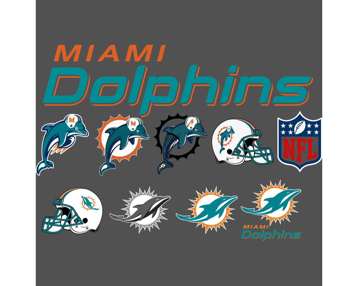 Miami Dolphins Bundle Svg, Dolphins Svg, Dolphins logo svg, Nfl svg