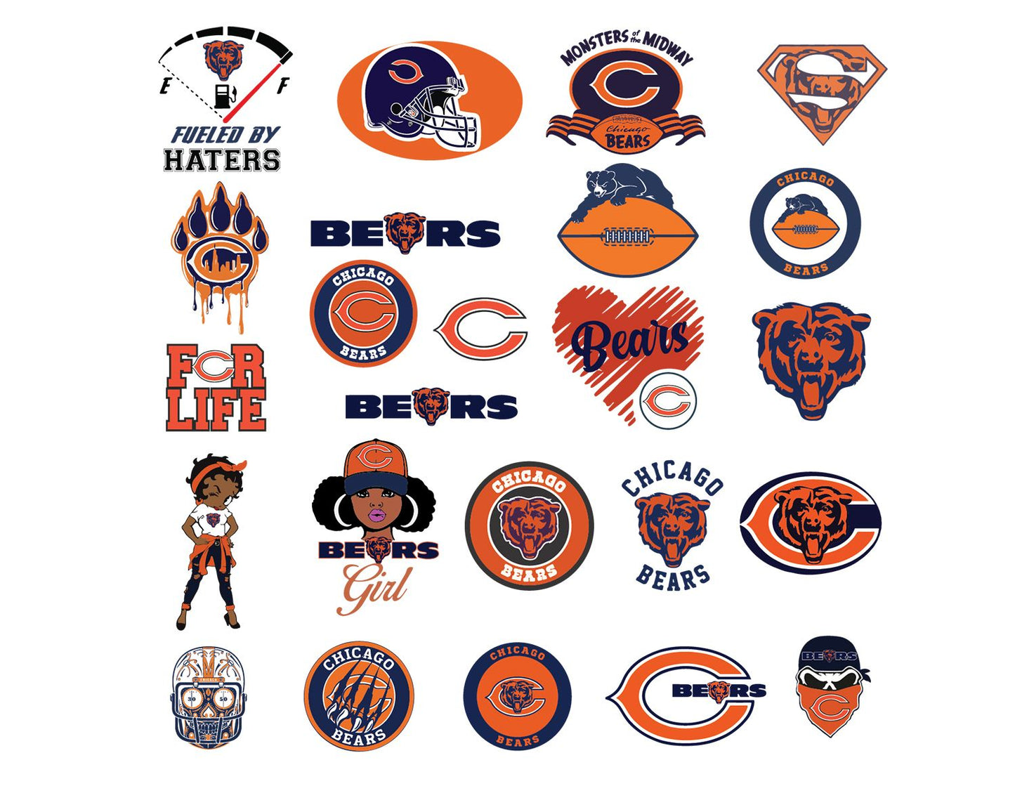 Chicago Bears Bundle Svg, Bears Svg, Bears logo svg, Football Svg