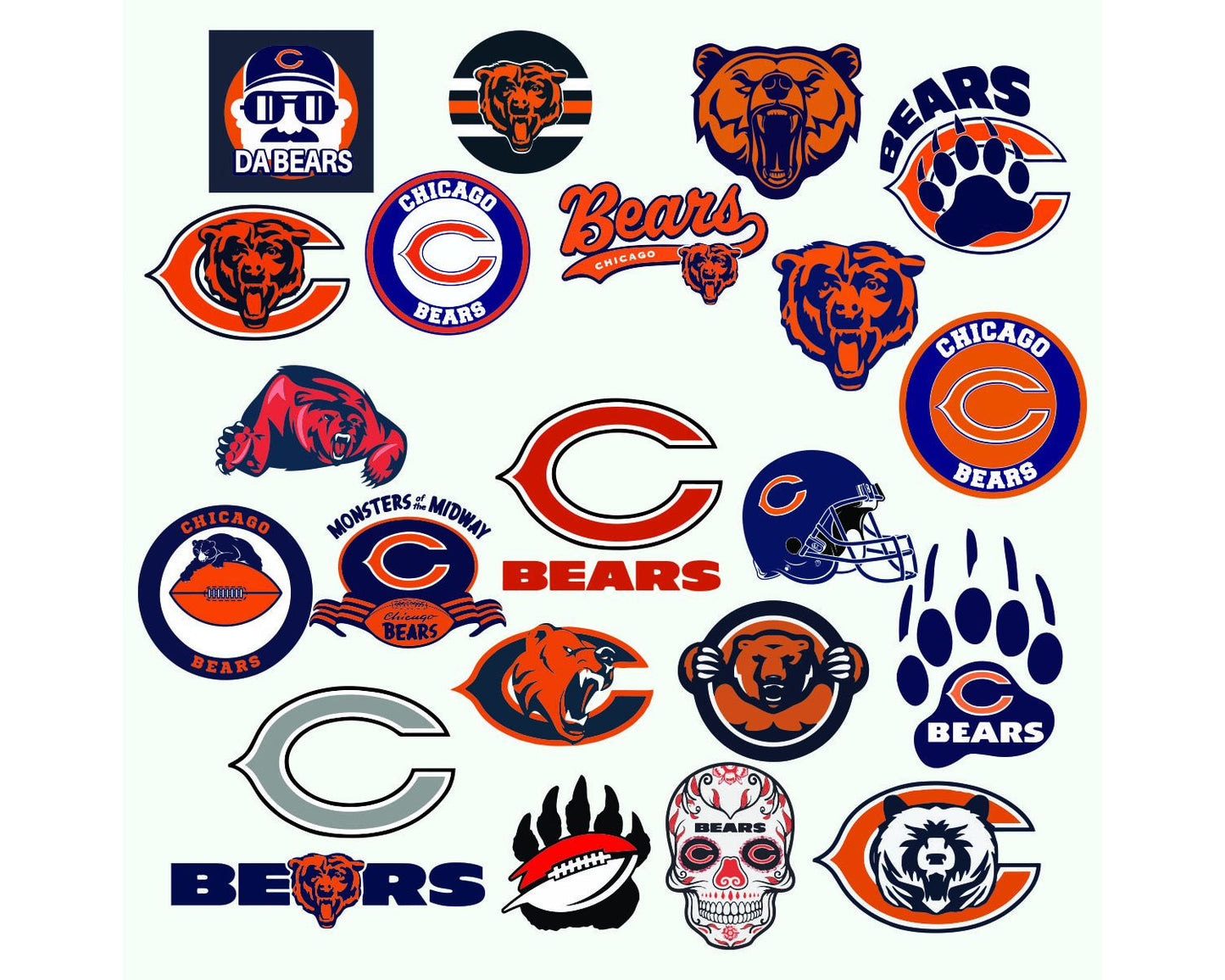 Chicago Bears Bundle Svg, Bears Svg, Bears logo svg, Football Svg