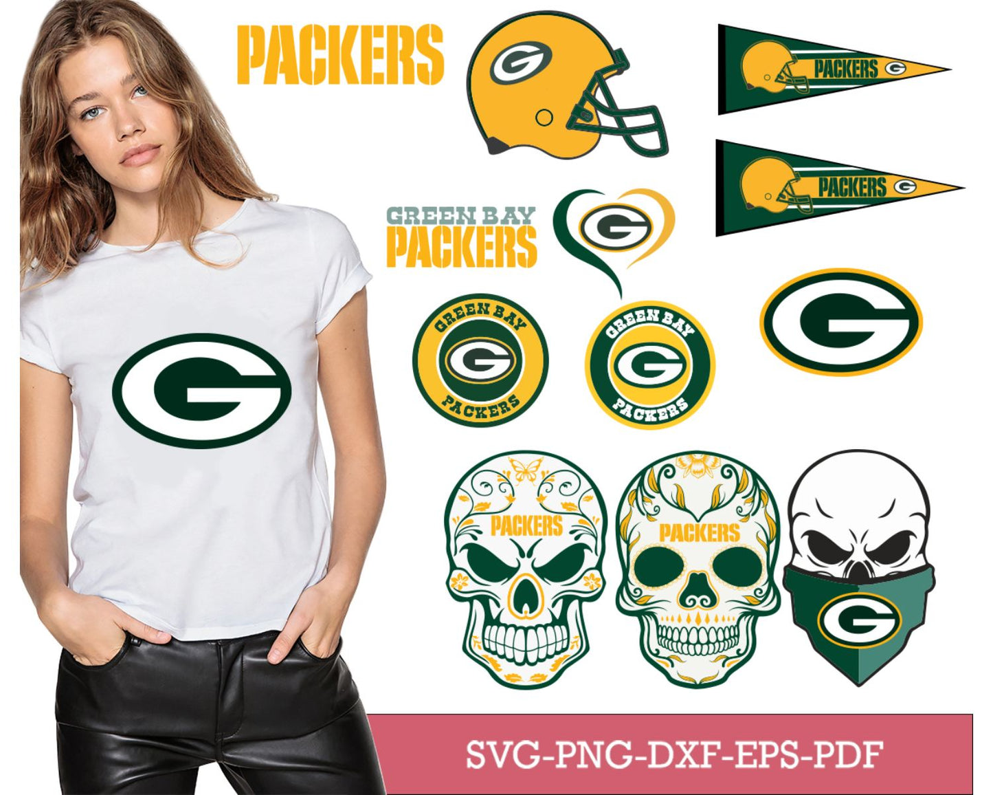 Green Bay Packers Bundle Svg, Packers Svg, Packers logo svg, Nfl svg