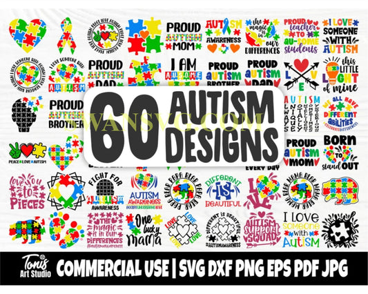 60 Autism SVG bundle, Autism awareness svg, Autism quote svg