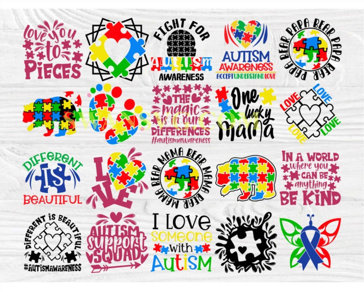 60 Autism SVG bundle, Autism awareness svg, Autism quote svg