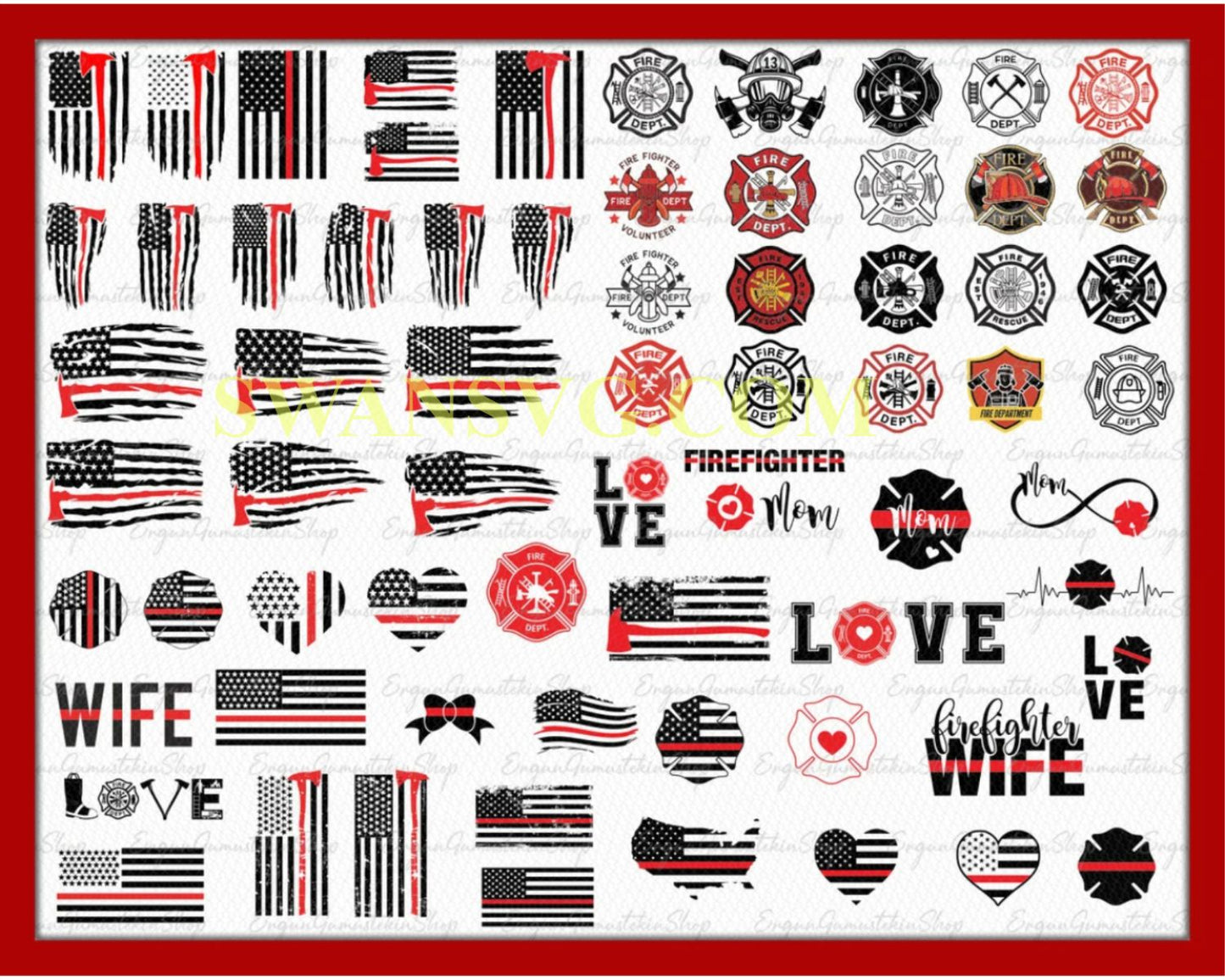 70 Bundle Firefighter Svg, Firefighter svg, Firefighter Thin Red Line