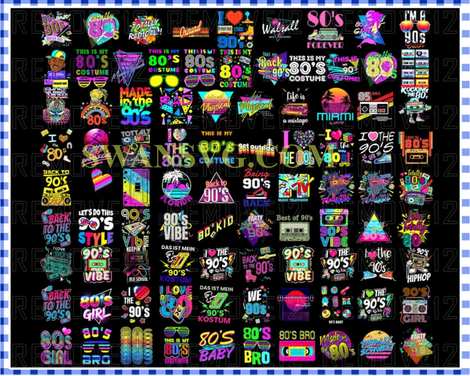 90 bundle 80s png, 80s Clipart, Neon 80s Clipart Bundle, Roller Skates ...