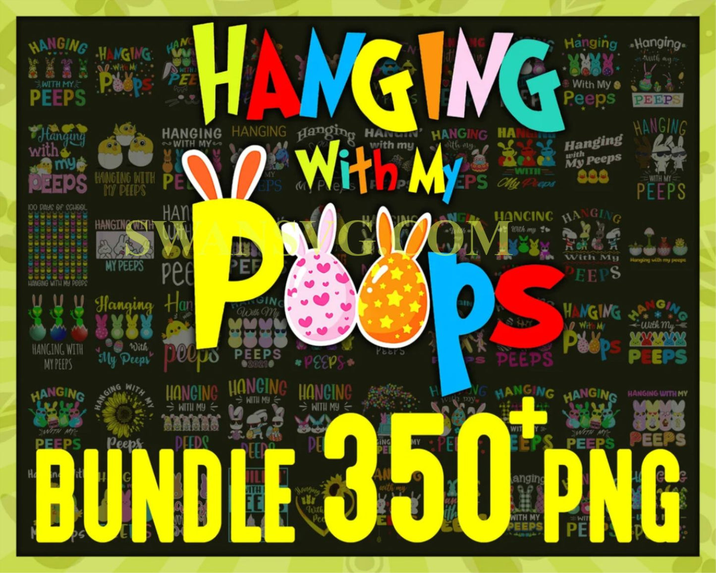 350 naughty peeps png, Hangin with my peeps Easter leopard serape