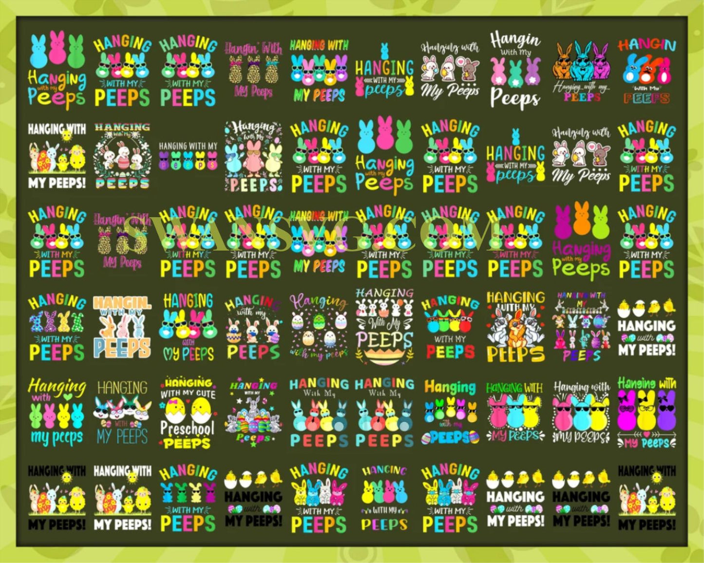 350 naughty peeps png, Hangin with my peeps Easter leopard serape