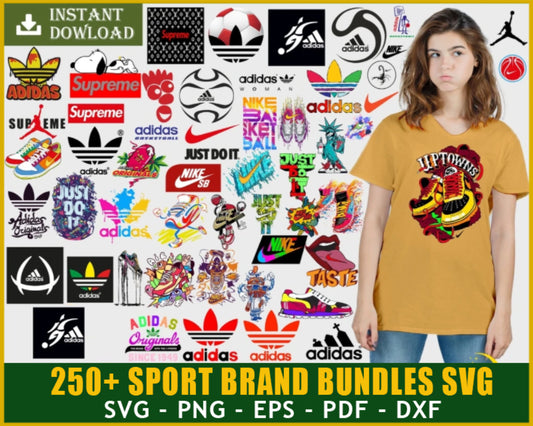 250 Sport Brands bundle svg, Sport logo svg, Sport Bundle Svg