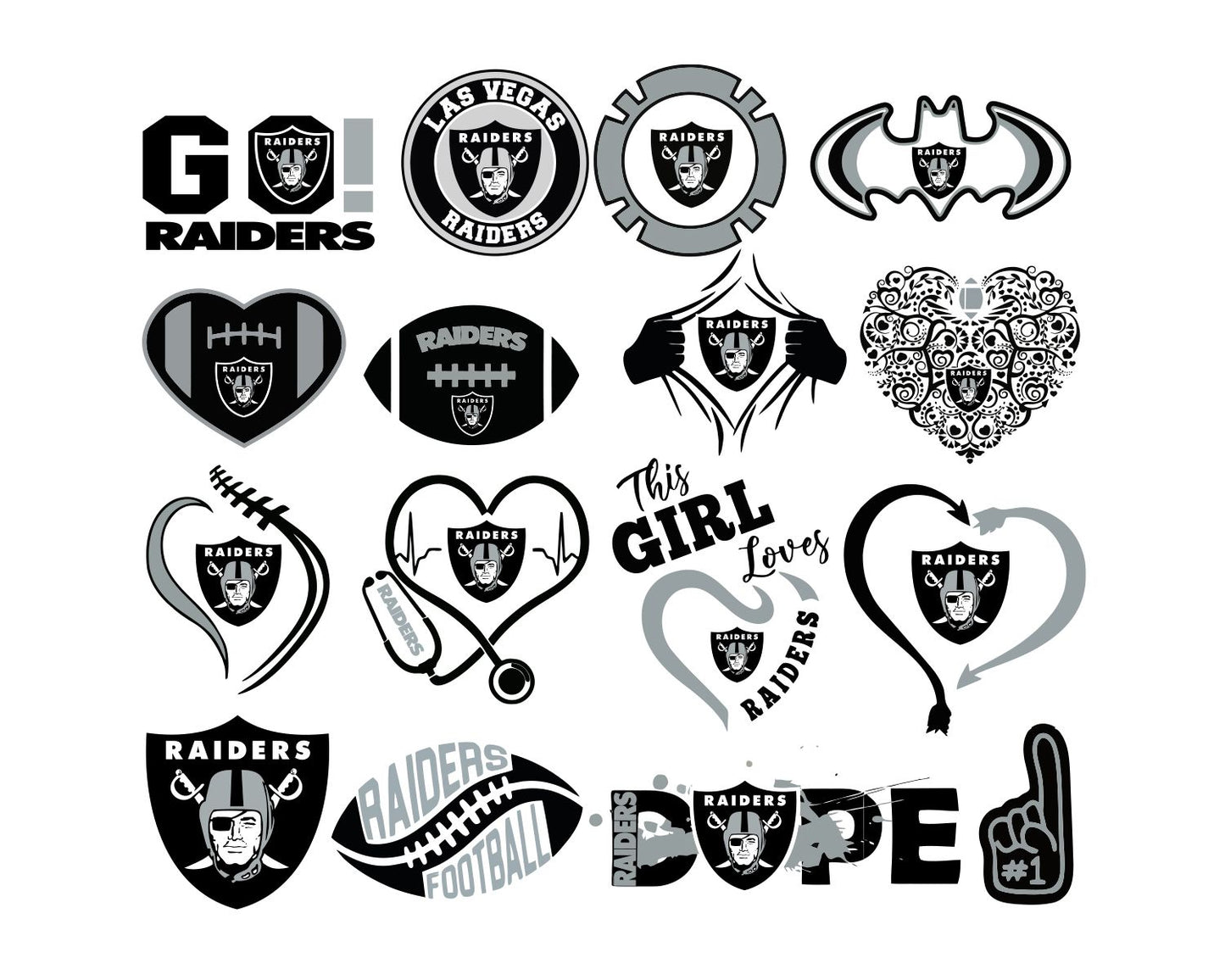 Las Vegas Raiders Bundle Svg, Raiders Svg, Raiders logo svg, Nfl svg