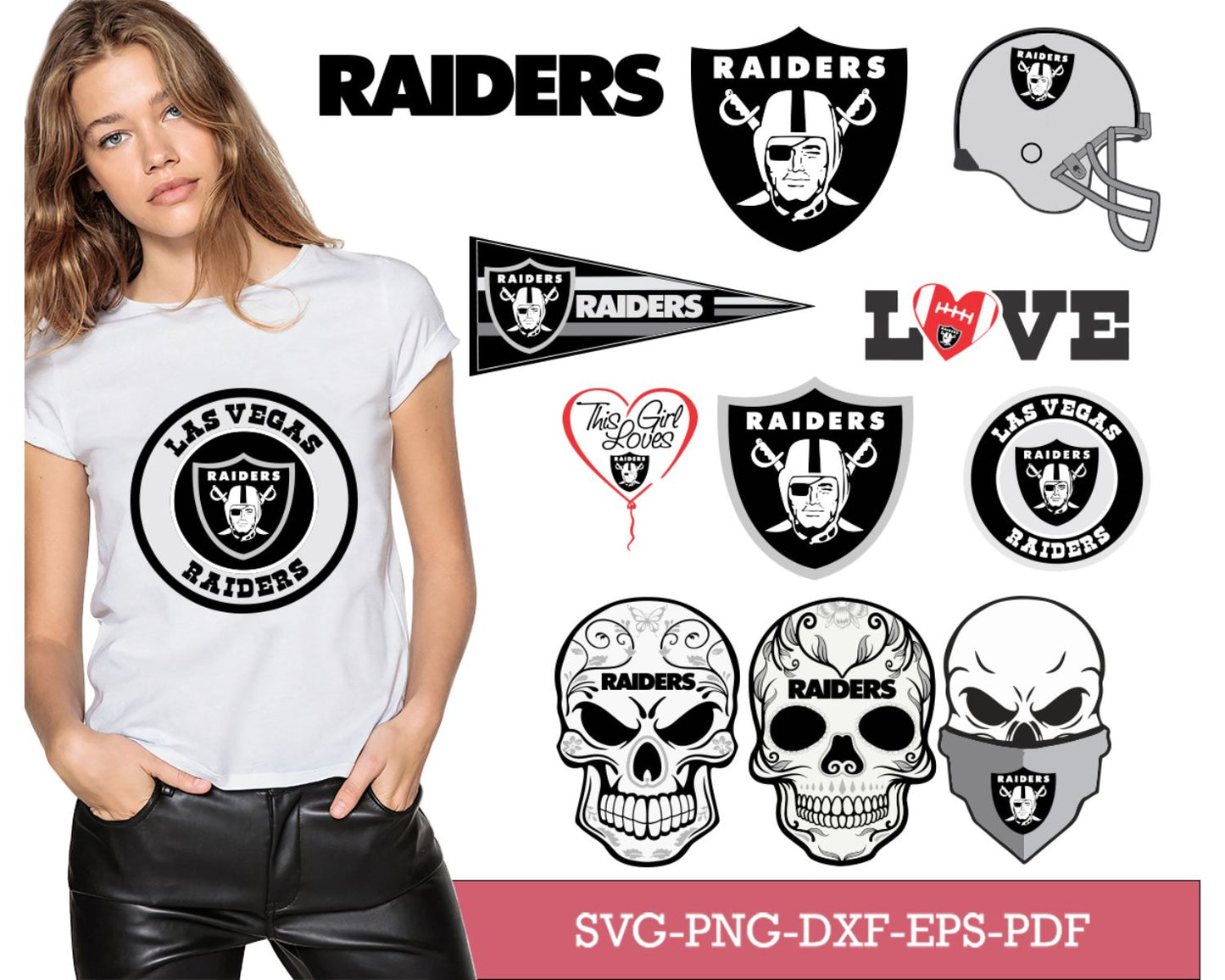 Las Vegas Raiders Bundle Svg, Raiders Svg, Raiders logo svg, Nfl svg