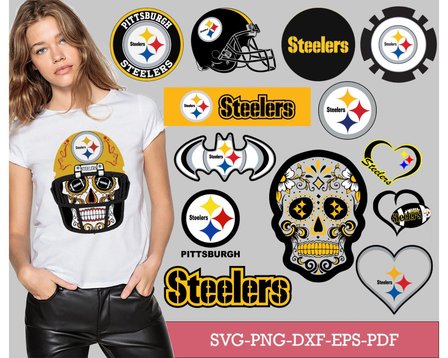 Pittsburgh Steelers Bundle Svg, Steelers Svg, Steelers logo svg