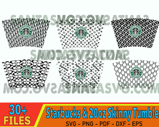 StarBucks 20oz Skinny Tumbler Svg, Fashion Brand Svg, Bundle Logo