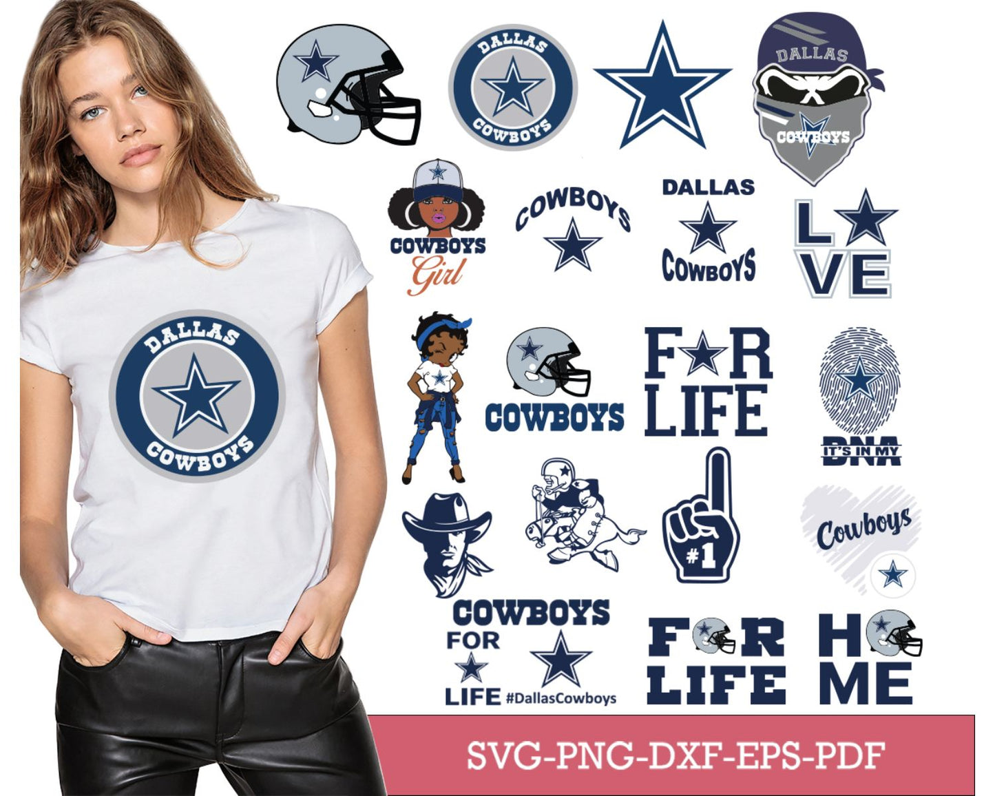 Dallas Cowboys Bundle Svg, Cowboys Svg, Cowboys logo svg, Nfl svg