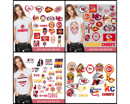 Kansas City Chiefs Bundle Svg, Chiefs Svg, Chiefs logo svg, Nfl svg