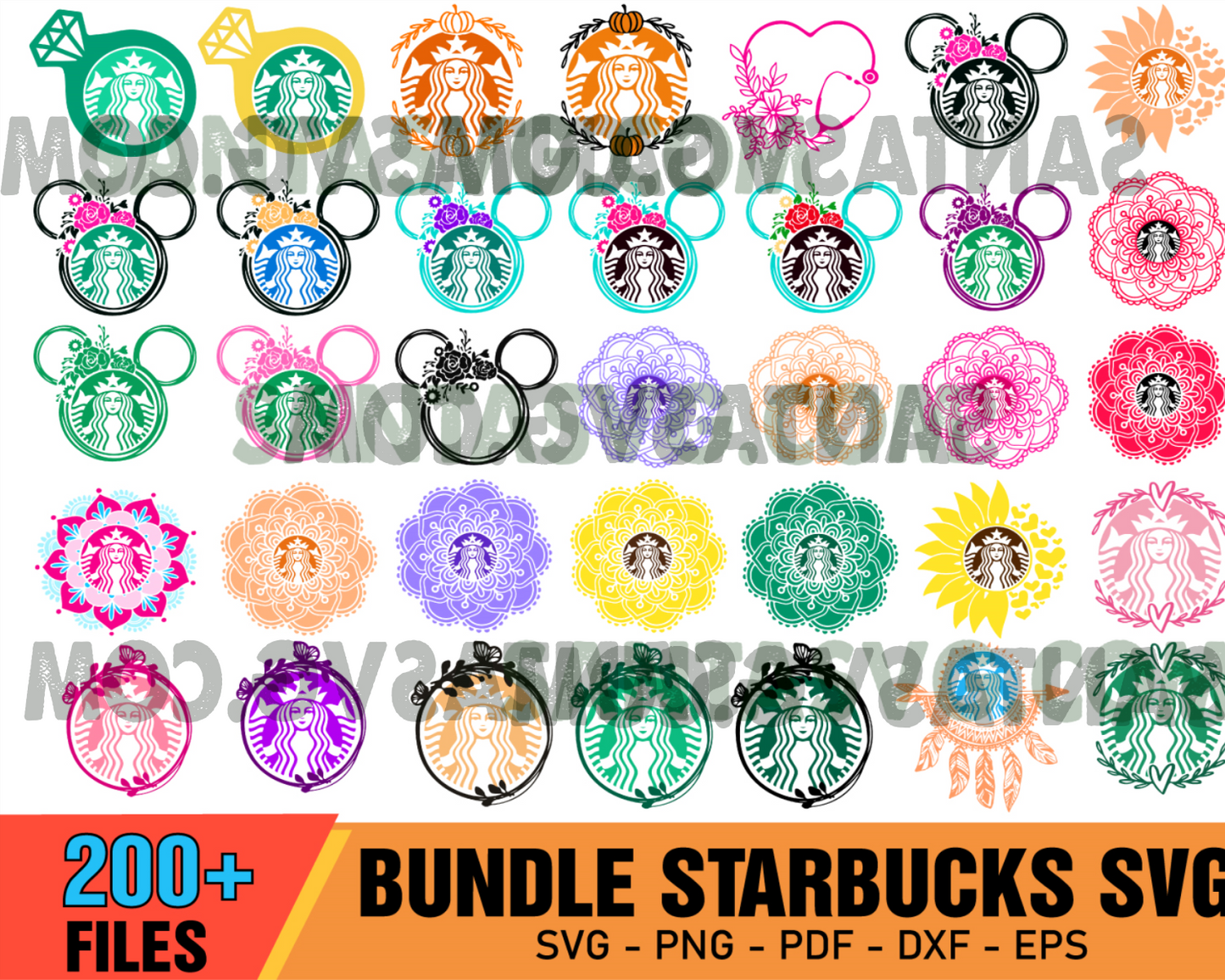 Huge Starbucks Mega Bundle Svg, Starbucks Svg, Starbucks Wrap Svg