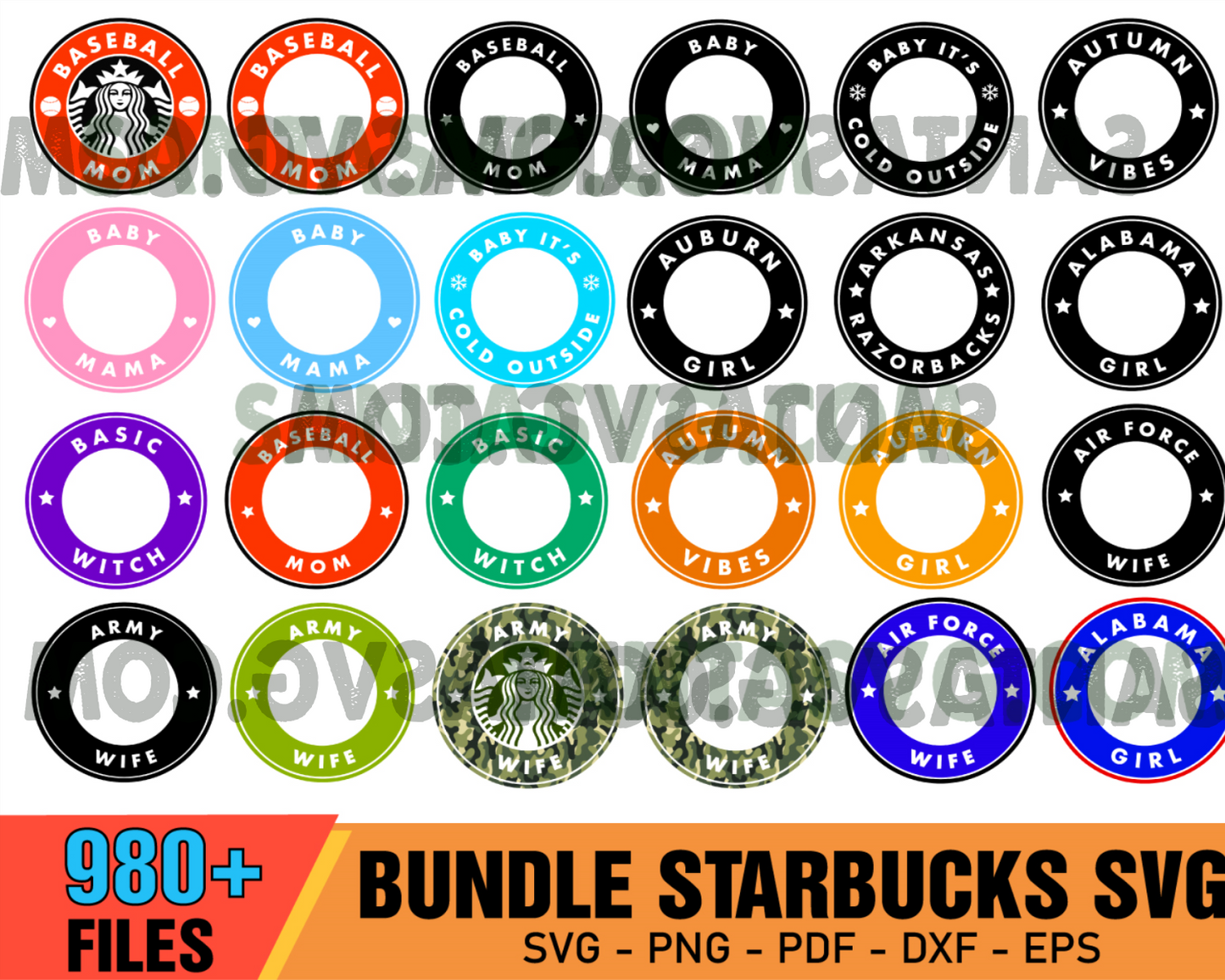 Huge Starbucks Mega Bundle Svg, Starbucks Svg, Starbucks Wrap Svg