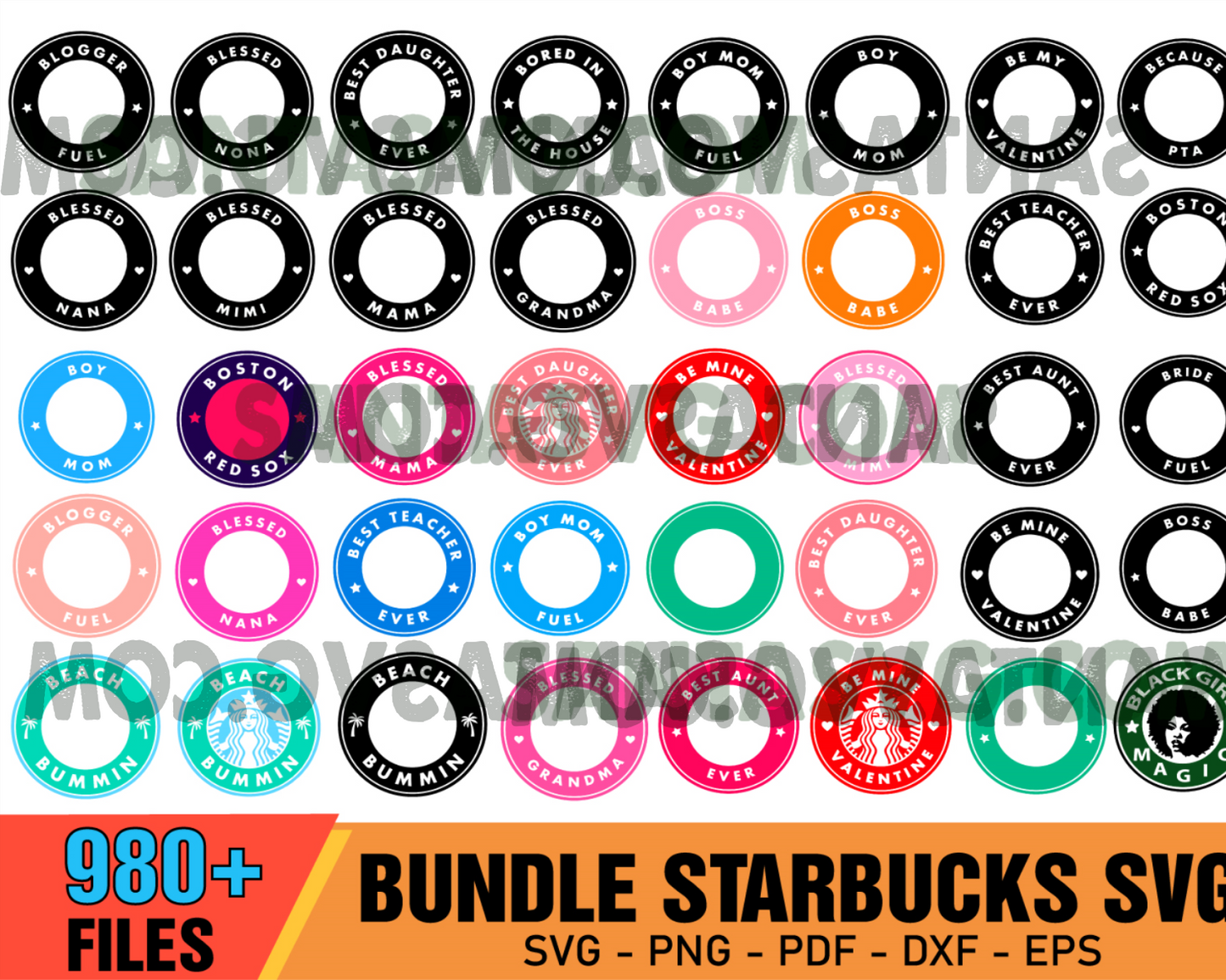 Huge Starbucks Mega Bundle Svg, Starbucks Svg, Starbucks Wrap Svg