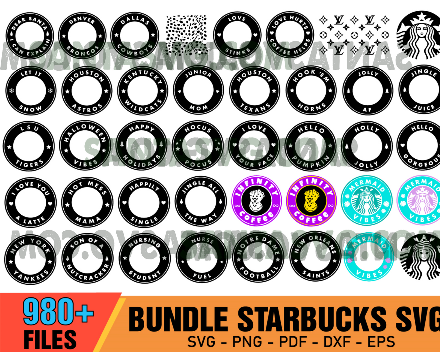 Huge Starbucks Mega Bundle Svg, Starbucks Svg, Starbucks Wrap Svg