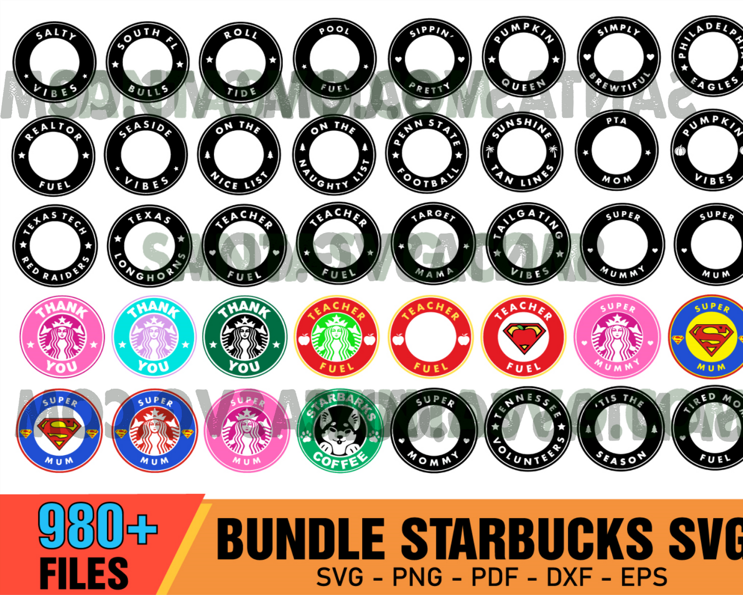 Huge Starbucks Mega Bundle Svg, Starbucks Svg, Starbucks Wrap Svg