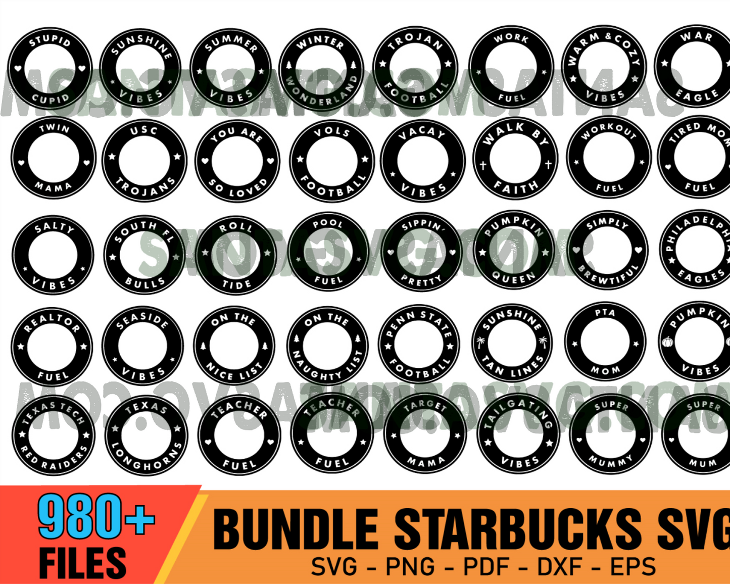 Huge Starbucks Mega Bundle Svg, Starbucks Svg, Starbucks Wrap Svg