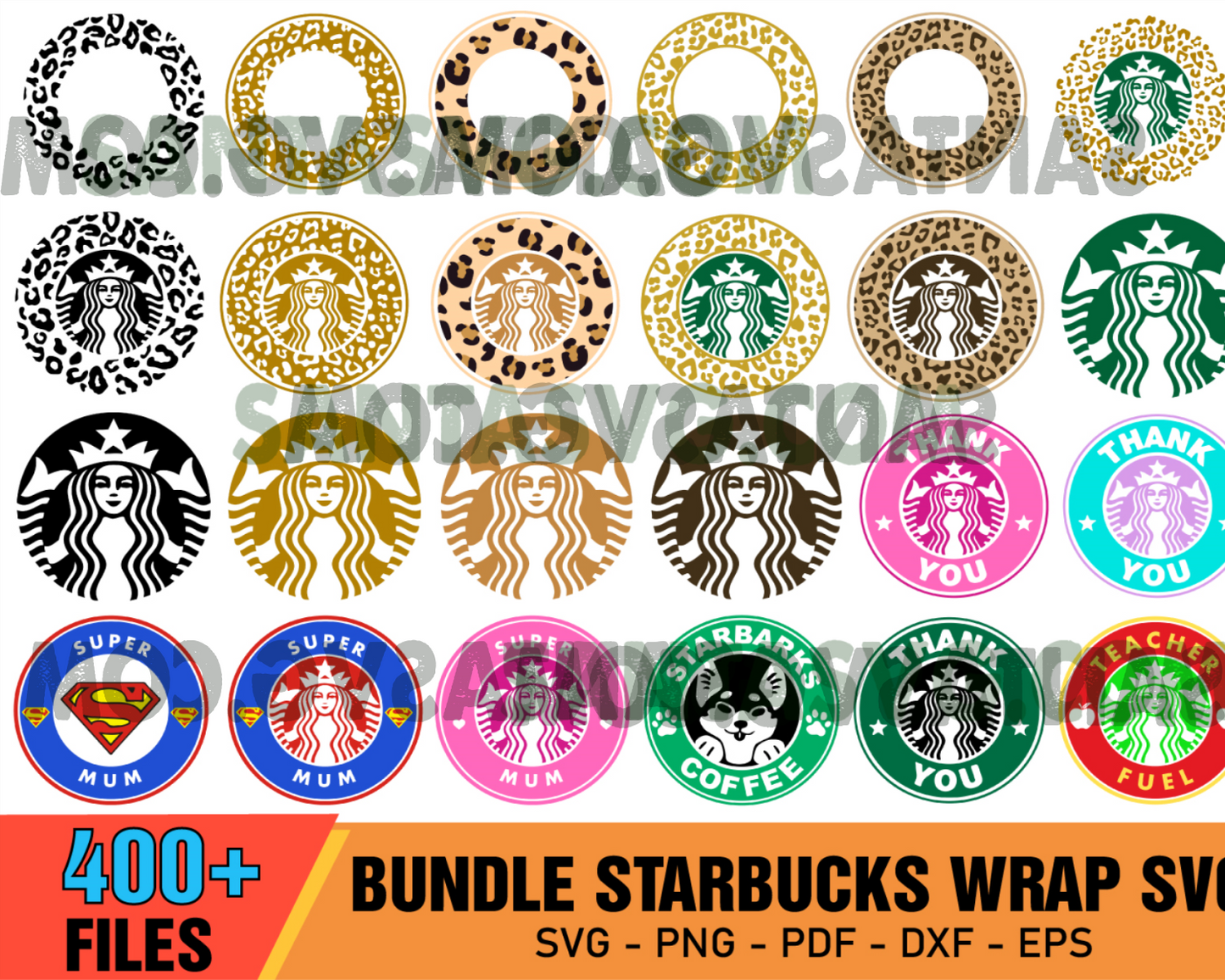 Huge Starbucks Mega Bundle Svg, Starbucks Svg, Starbucks Wrap Svg