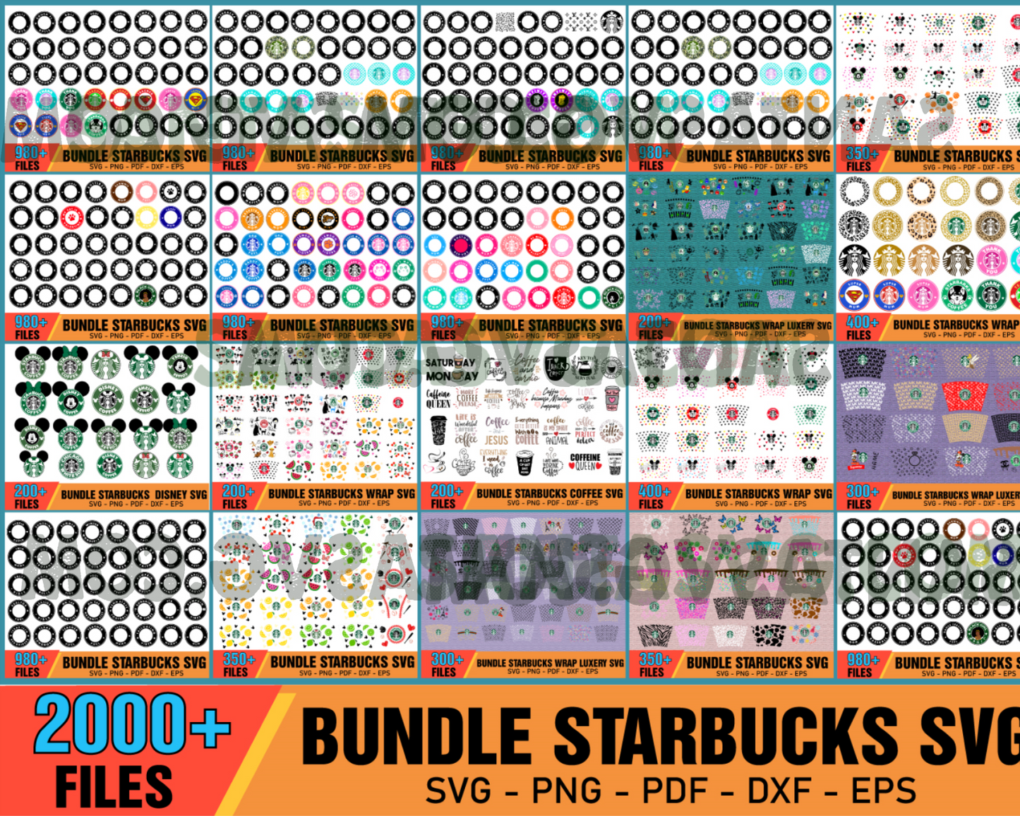 Huge Starbucks Mega Bundle Svg, Starbucks Svg, Starbucks Wrap Svg