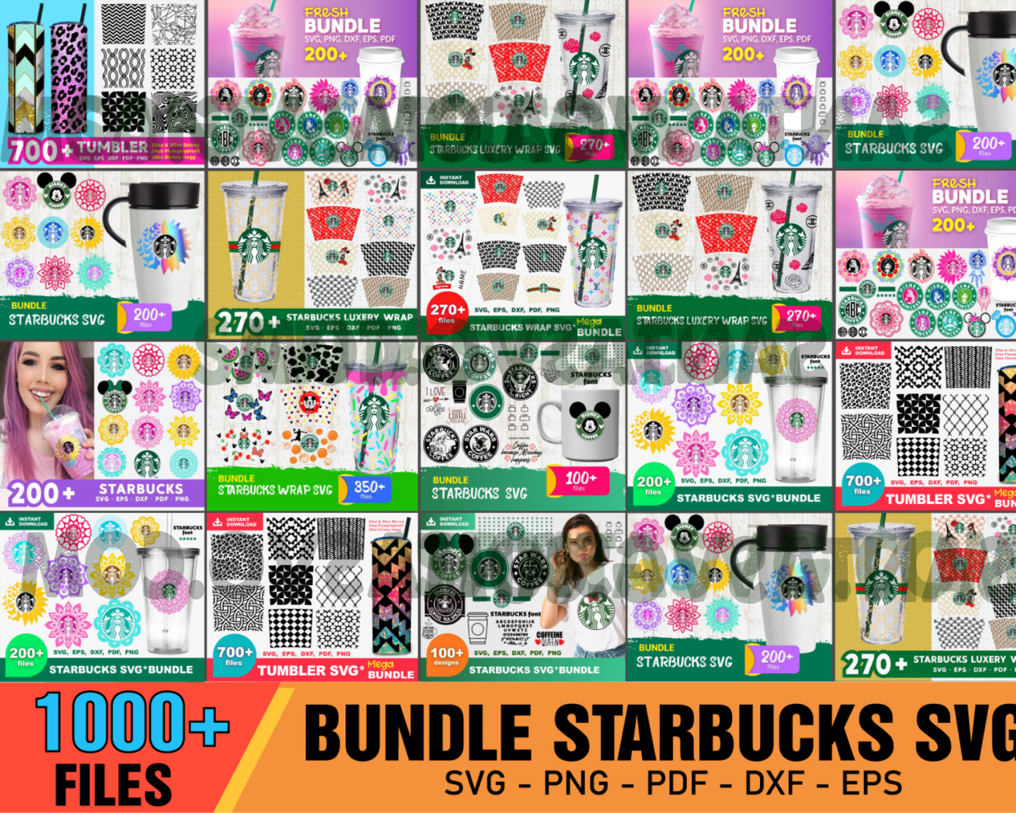 Huge Starbucks Mega Bundle Svg, Starbucks Svg, Starbucks Wrap Svg