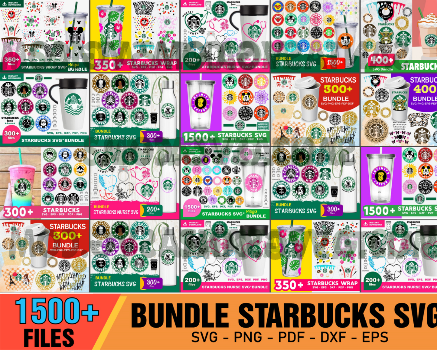 Huge Starbucks Mega Bundle Svg, Starbucks Svg, Starbucks Wrap Svg