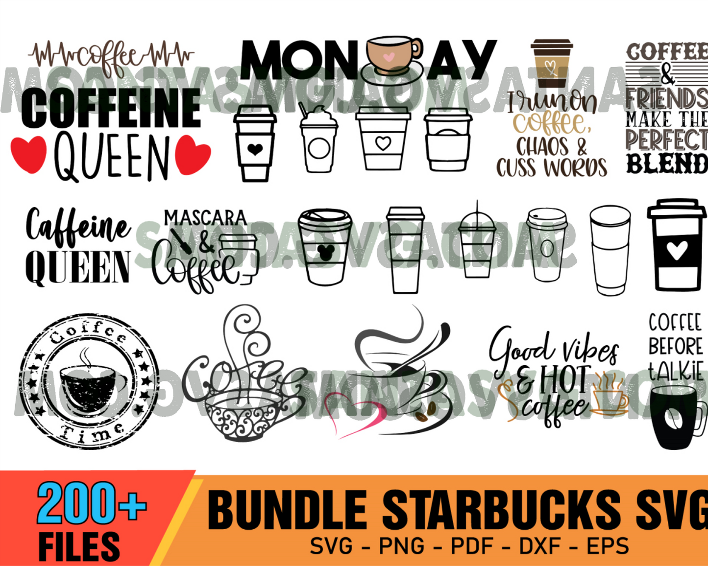 Huge Starbucks Mega Bundle Svg, Starbucks Svg, Starbucks Wrap Svg