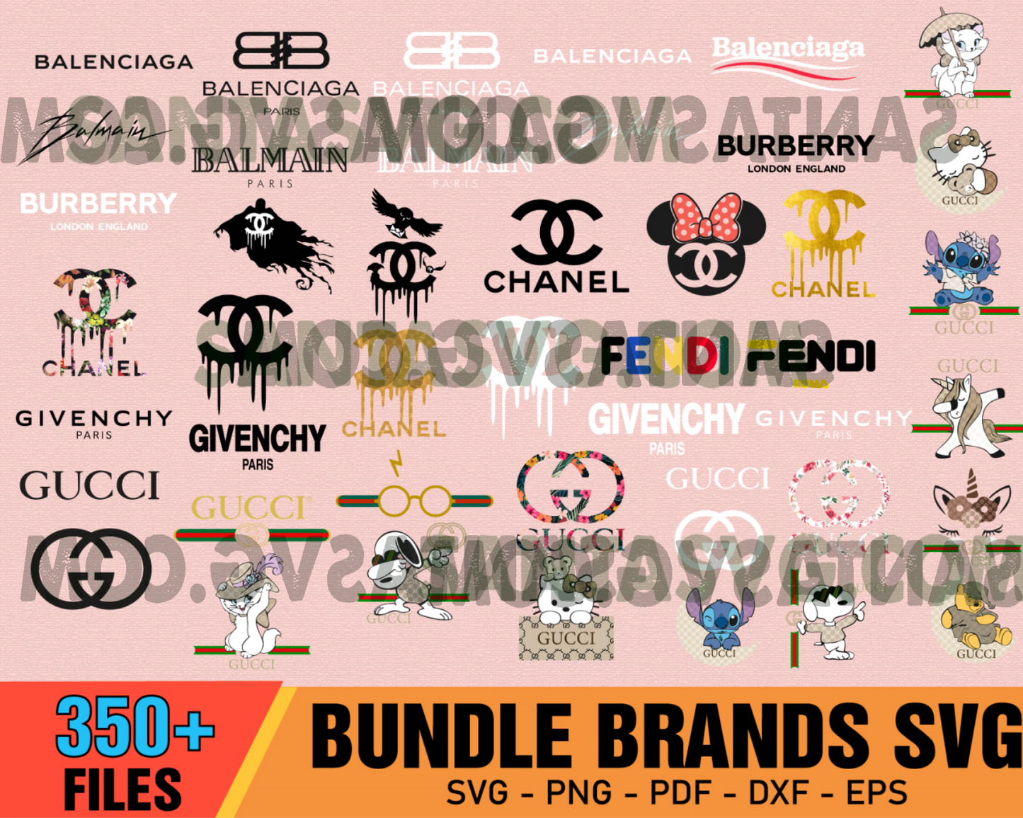 350 Fashion Brand Logo Bundle Svg, Trending Svg, Logo Brand