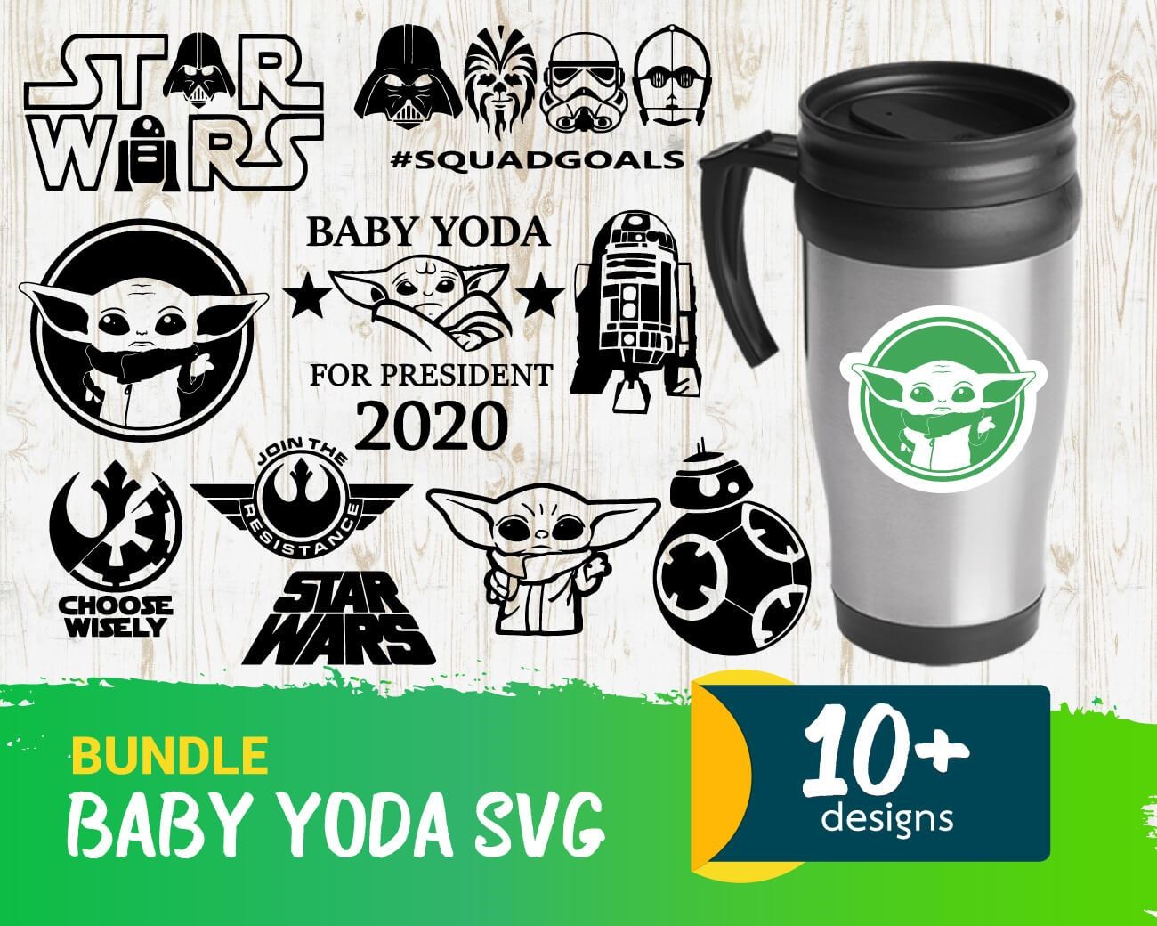 Yoda Mega Bundle Svg, Star War Svg, Baby Yoda Svg, The Mandalorian Svg