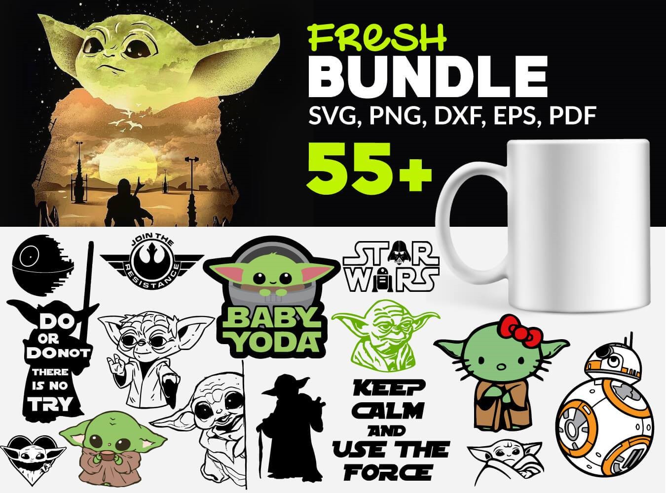 Yoda Mega Bundle Svg, Star War Svg, Baby Yoda Svg, The Mandalorian Svg