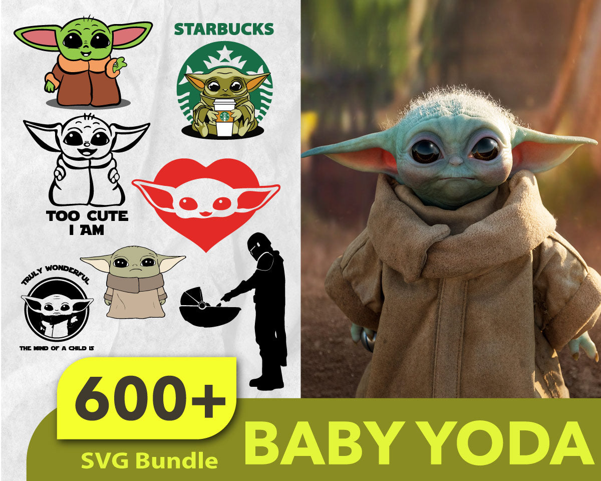 Yoda Mega Bundle Svg, Star War Svg, Baby Yoda Svg, The Mandalorian Svg