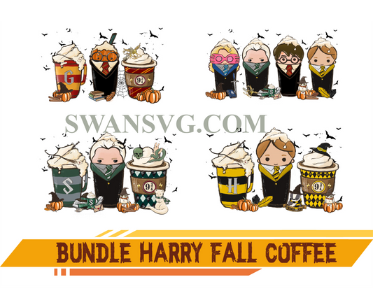 Bundle Harry Fall Coffee PNG, Hello Fall Png, Autumn Sublimation